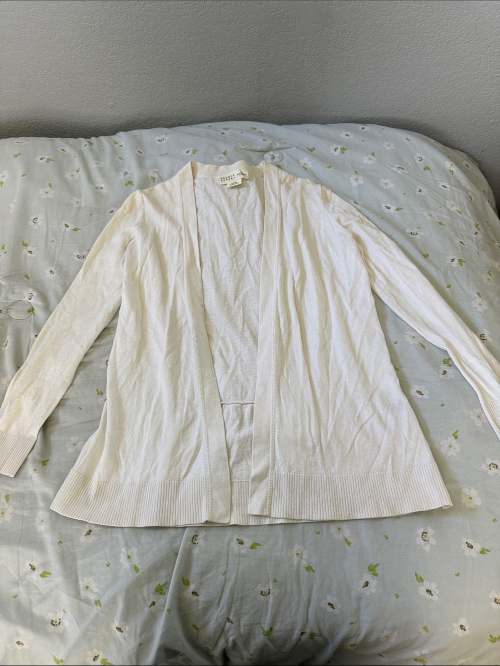 Kate Spade white peplum cardigan